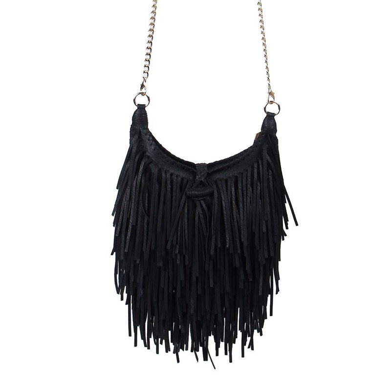 Lanpet Women Fringe Tassel Cross Body Bag Leisure Shoulder Bag - Image 3